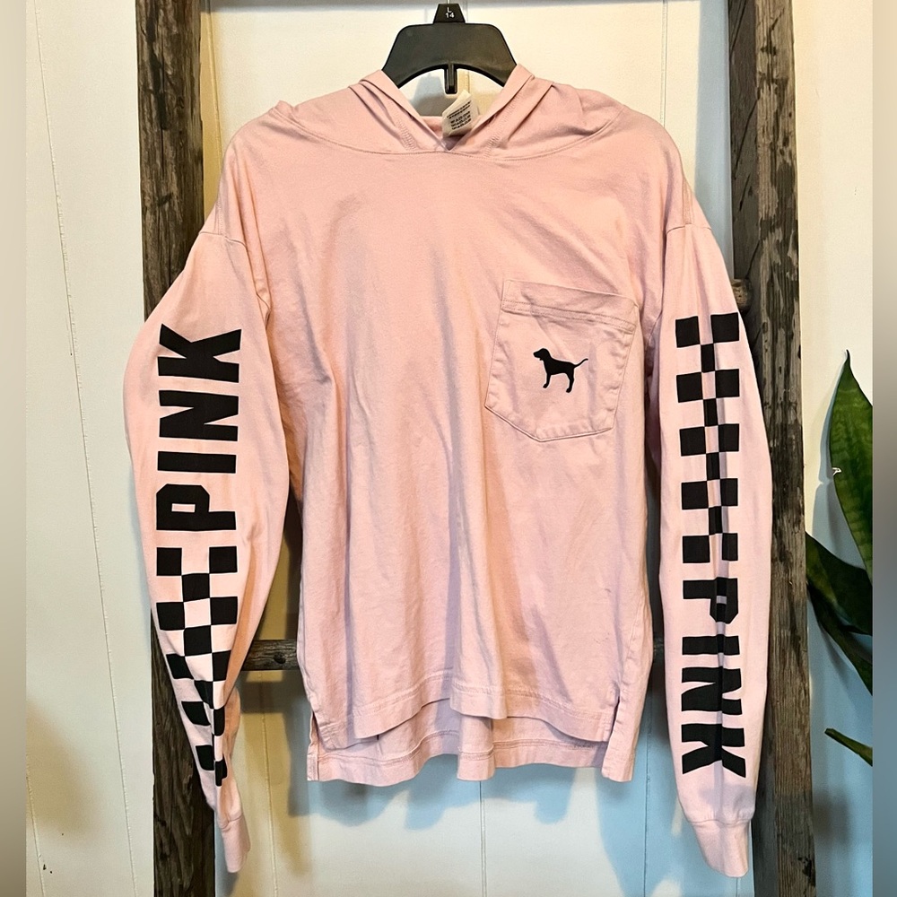 VS PINK Perfect Hoodie Tee - Checkered